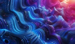 عکس پس زمینه آبستره سطح سه بعدی رنگی - عکس آبستره خمیده