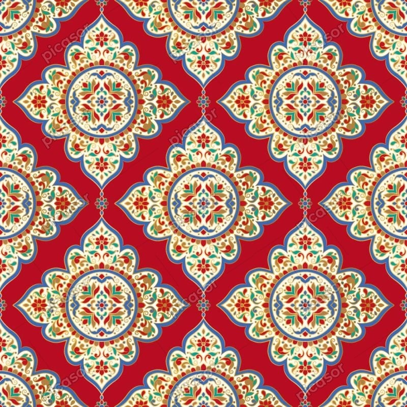 وکتور پترن تذهیب الگو تذهیبی