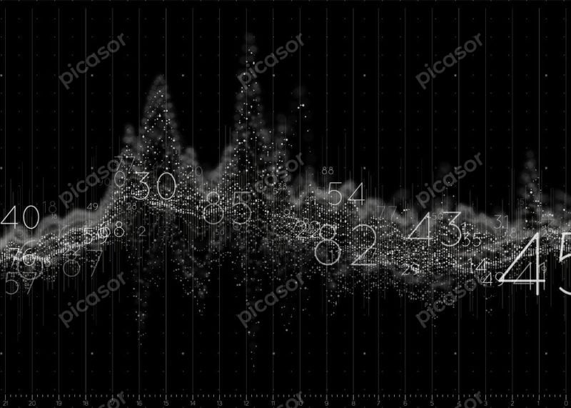 وکتور نمودار با نقطه و عدد - وکتور پس زمینه نمودار داده و اطلاعات