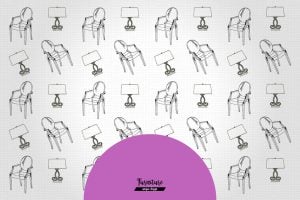 وکتور پس زمینه صندلی و آباژور - وکتور پترن مبلمان و اثاثه