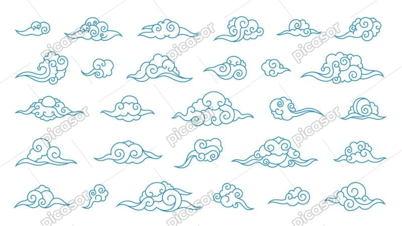 28 وکتور ابر خطی وکتور آیکون ابر
