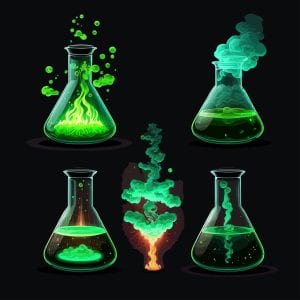 5 وکتور شیشه جادویی وکتور اکسیر و آیکون بازی