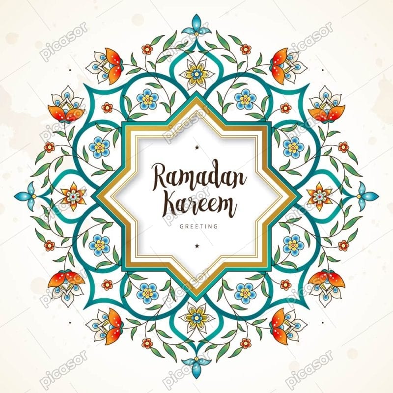وکتور قاب نفیس طرح تذهیب