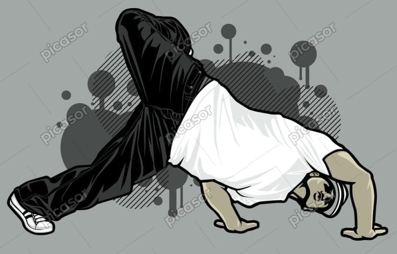 وکتور رقصنده هیپ هاپ