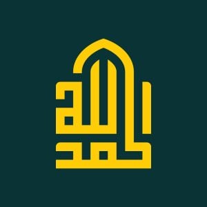 وکتور الحمد لله با خط کوفی
