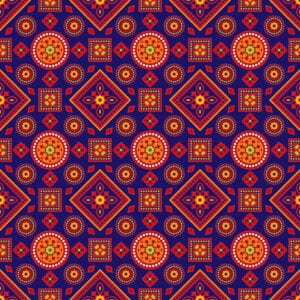 وکتور الگو سنتی زمینه اشکال هندسی منقش