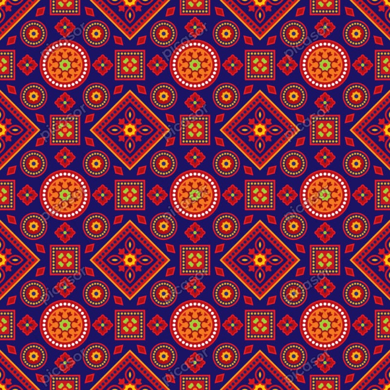 وکتور الگو سنتی زمینه اشکال هندسی منقش
