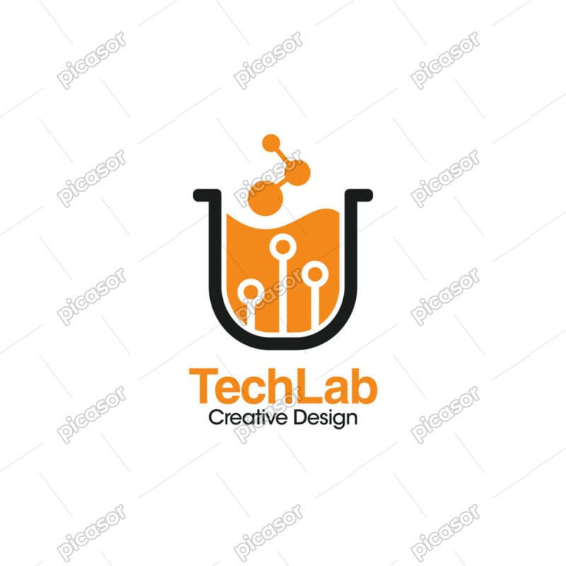 وکتور لوگو آزمایشگاه شیمی
