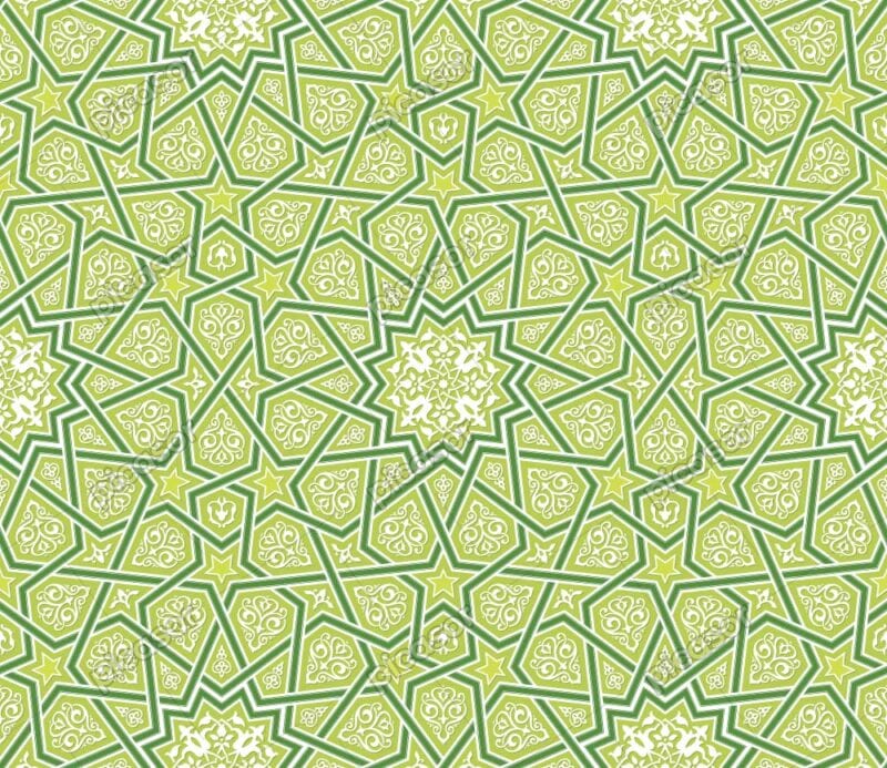وکتور زمینه تذهیب هندسی الگو ستاره اسلامی