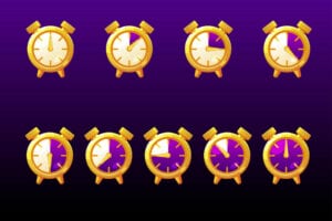 9 وکتور آیکون کرنومتر و تایمر - وکتور ساعت و زمان