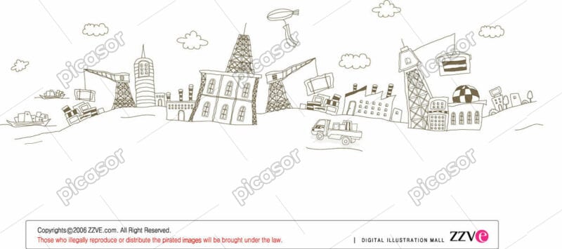 وکتور بندر طرح نقاشی کودکانه