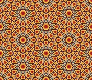وکتور پترن اسلامی زمینه تذهیب ستاره هندسی