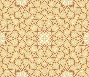 وکتور الگو ستاره اسلامی زمینه تذهیب هندسی