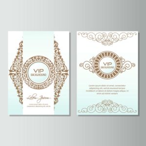 2 وکتور کارت vip لوکس حاشیه و قاب برگ