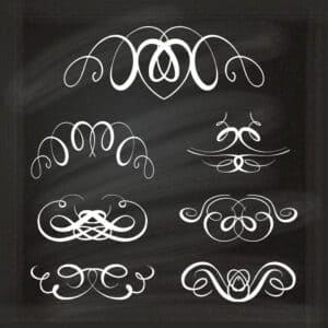 7 وکتور کالیگرافی جداکننده