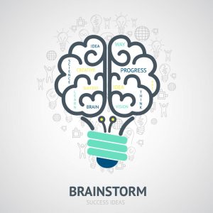 وکتور لامپ شکل مغز انسان - وکتور ایده و خلاقیت