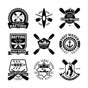 9 وکتور لوگو قایقرانی کانو و نشان باشگاه قایقرانی