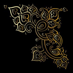 وکتور بته جقه طلایی و تزئینی