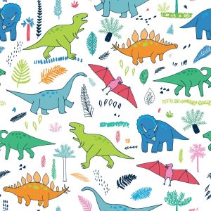 وکتور زمینه الگو دایناسور کارتونی - وکتور دایناسورهای کارتونی
