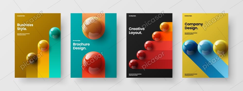 4 وکتور کاور پس زمینه آبستره دایره های براق رنگارنگ مدرن - وکتور بروشور و جلد کتاب و پوستر 4 وکتور کاور پس زمینه آبستره دایره های براق رنگارنگ مدرن - وکتور بروشور و جلد کتاب و پوستر