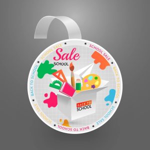 وکتور برچسب و بنر تخفیف لوازم التحریر - وکتور بنر تخفیف لوازم مدرسه