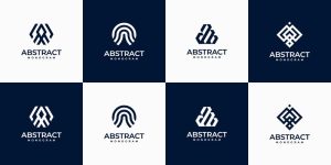 4 وکتور لوگو آبستره مدرن طرح فناوری و تکنولوژی