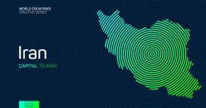 وکتور نقشه ایران با خطوط خمیده - وکتور نقشه کشور ایران