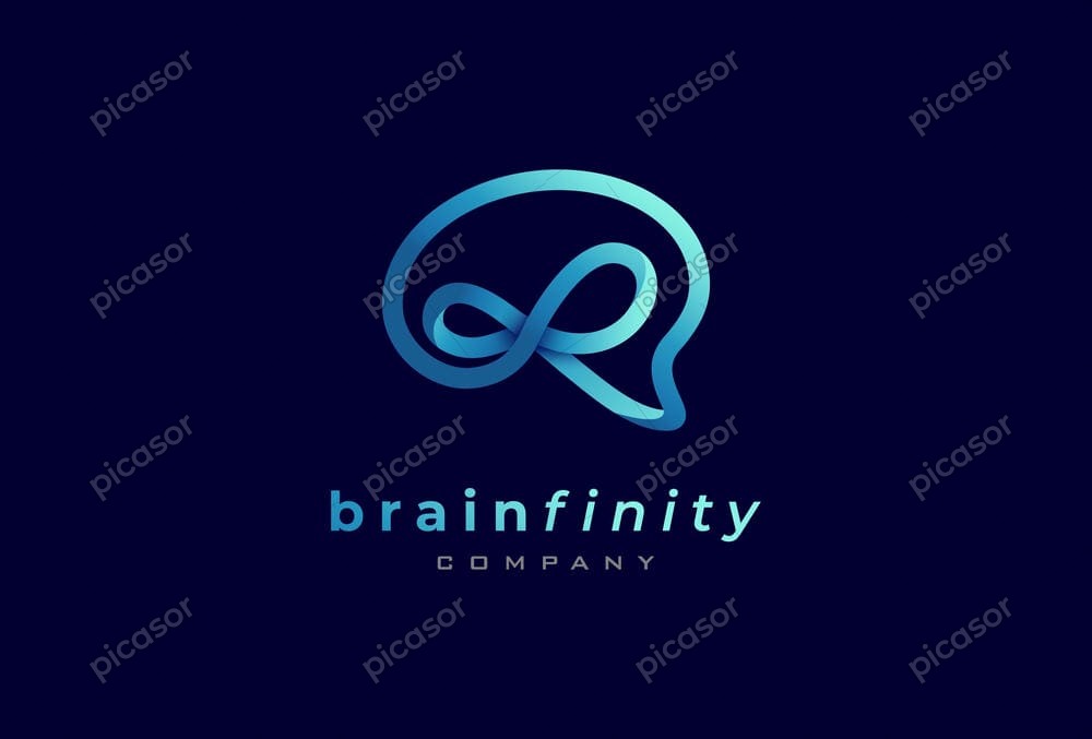 وکتور لوگو مغز با علامت بینهایت - وکتور بینهایت با مغز وکتور لوگو مغز با علامت بینهایت - وکتور بینهایت با مغز