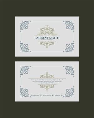 وکتور کارت ویزیت با نقش تزئینی طراحی لاکچری مینیمال - وکتور کارت ویزیت طرح هنری مناسب نمایشگاه های هنری و صنایع دستی