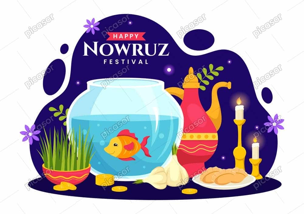 وکتور سفره هفت سین وکتور سفره هفت سین