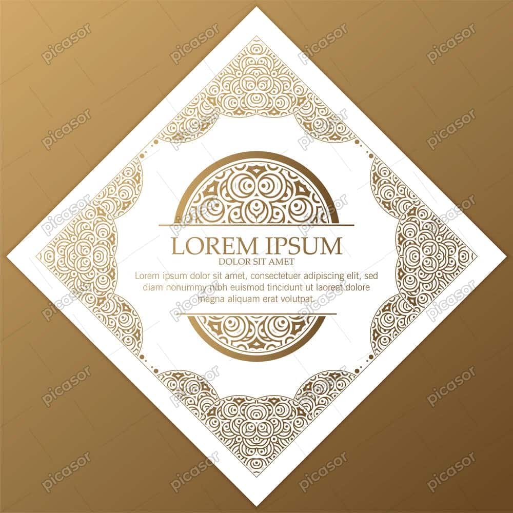 وکتور کارت لاکچری با قاب اسلیمی تزئینی وکتور کارت لاکچری با قاب اسلیمی تزئینی