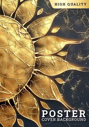 وکتور پوستر طرح خورشید طلایی