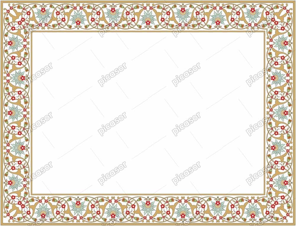 وکتور قاب تذهیبی منقش وکتور قاب تذهیبی منقش