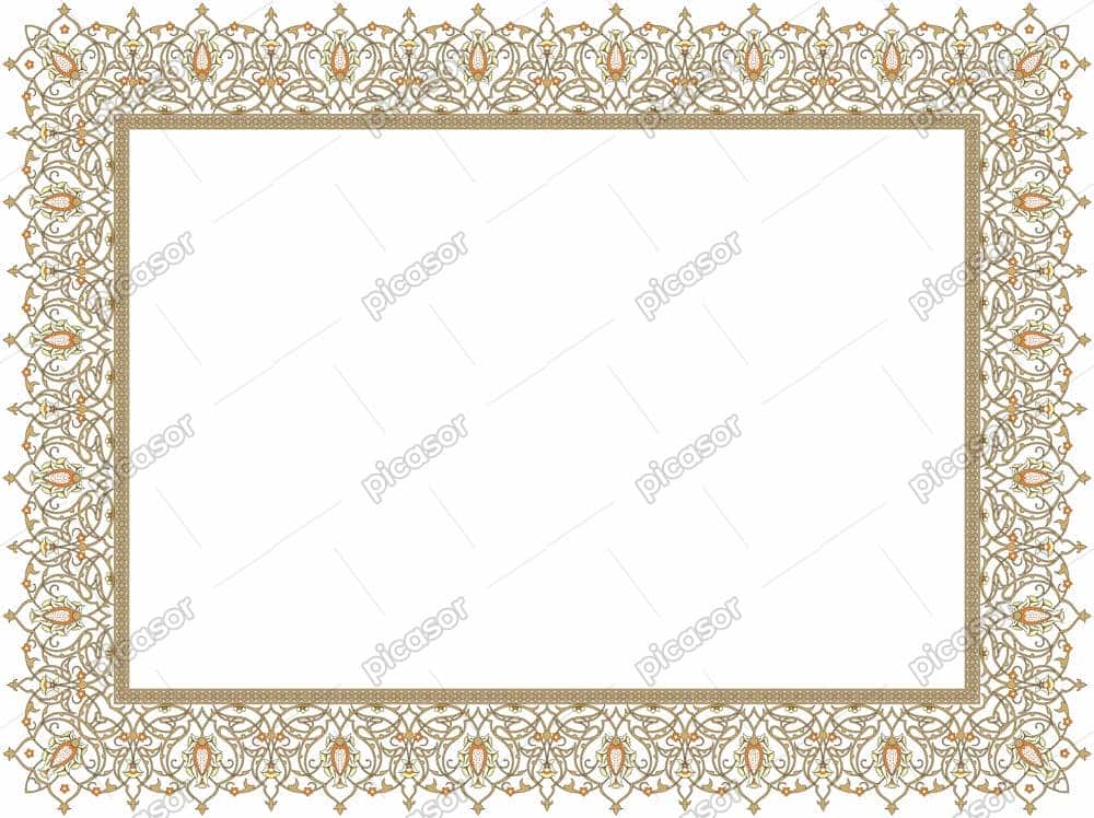وکتور قاب اسلیمی تذهیبی منقش وکتور قاب اسلیمی تذهیبی منقش