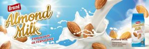 وکتور تبلیغاتی شیر بادام