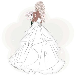 وکتور عروس فشن از پشت سر طراحی فشن