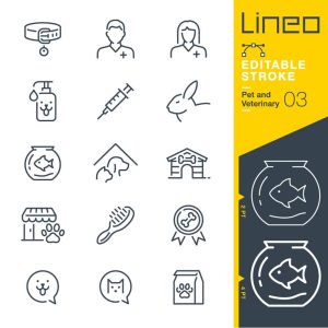 15 وکتور آیکون پت شاپ آیکون لوازم دامپزشکی
