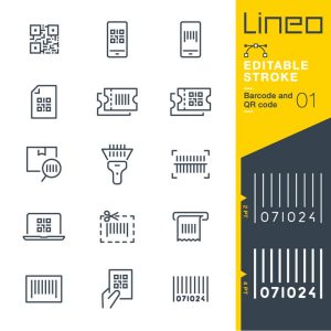 15 وکتور آیکون قبض و بارکد و QR کد