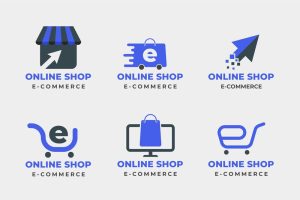 6 وکتور لوگو سبد خرید و فروشگاه آنلاین - لوگو وبسایت فروشگاه
