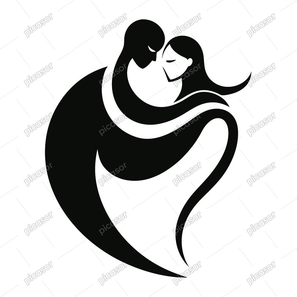 وکتور آیکون عروس و داماد شکل قلب - وکتور آیکون زن و مرد وکتور آیکون عروس و داماد شکل قلب - وکتور آیکون زن و مرد