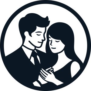 وکتور آیکون داماد و عروس طراحی مدرن و فلت - وکتور آیکون زن و مرد